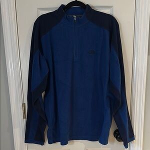The North Face Blue Quarter-Zip Pullover Sweater—Medium